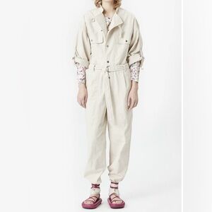Isabel Marant Etoile Kendra Jumpsuit 100% Cotton Beige Ecru FR36/US4 Worn Once
